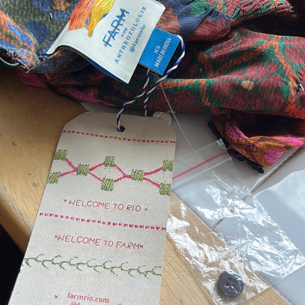 NWT Farm x Anthropologie Mock Neck Dress Size XS - Picture 17 of 17